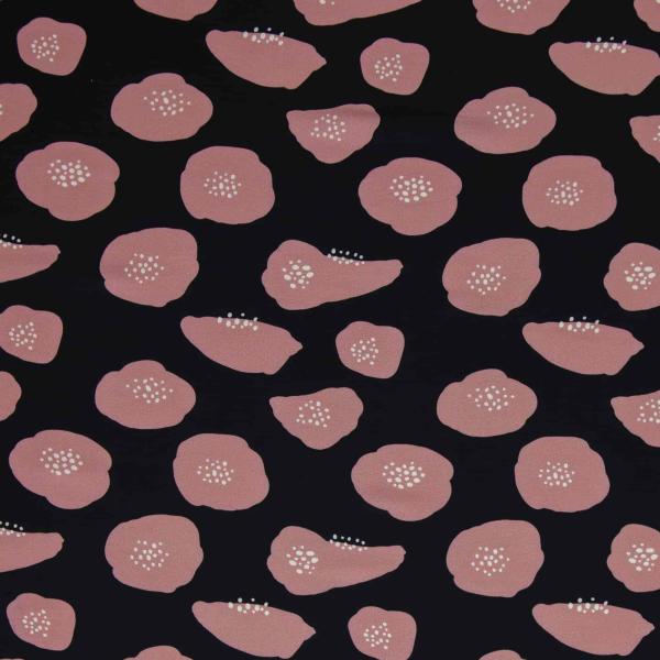 Viskose Webware BLACK Blossom by Käselotti, rosé
