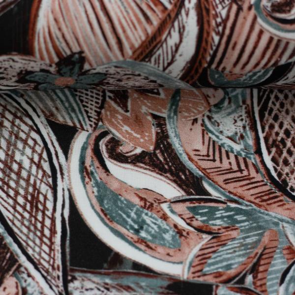 Viskosewebware Paris, terracotta/salbei
