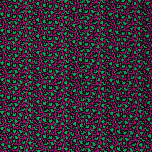 Viskosewebware Ann, Leoprint in Schwarz und Grün