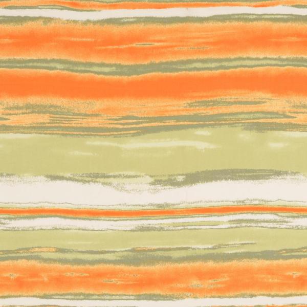 Viskose, Streifen, beige/grün-orange-natur
