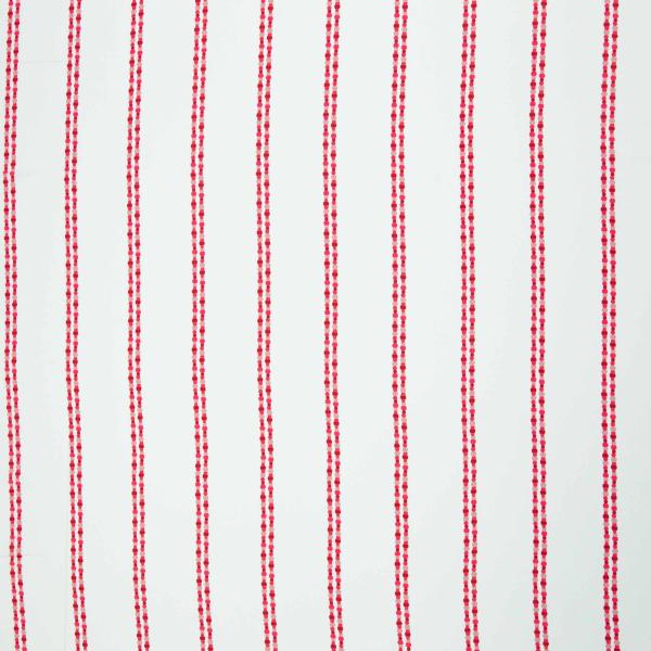 Viskose Webware Puntos weiß-rot Streifen Punkte Stoff