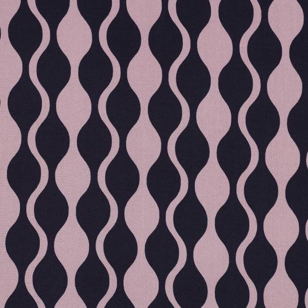 Viskose, Lenzing EcoVero, abstraktes Design Navy/Mauve