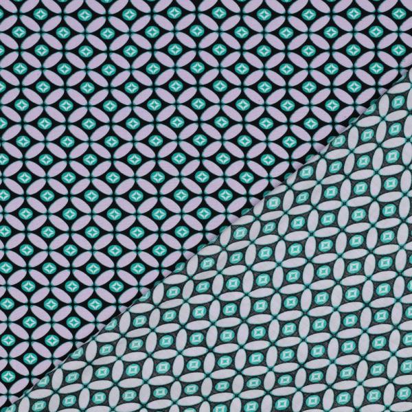 Viskose, Lenzing EcoVero, retro Design Black/Lilac