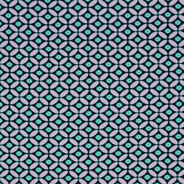 Viskose, Lenzing EcoVero, retro Design Black/Lilac