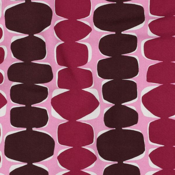 Nachhaltige Eleganz mit kreativem Flair: EcoVero-Viskose mit abstraktem Muster, fuchsia