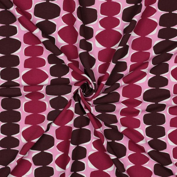 Nachhaltige Eleganz mit kreativem Flair: EcoVero-Viskose mit abstraktem Muster, fuchsia