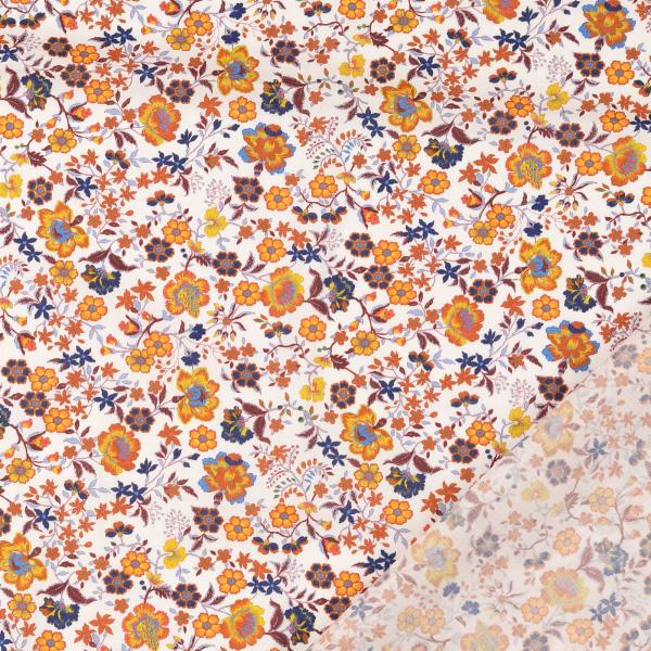 Baumwoll Voile mit kleinem blumigen Digitaldruck