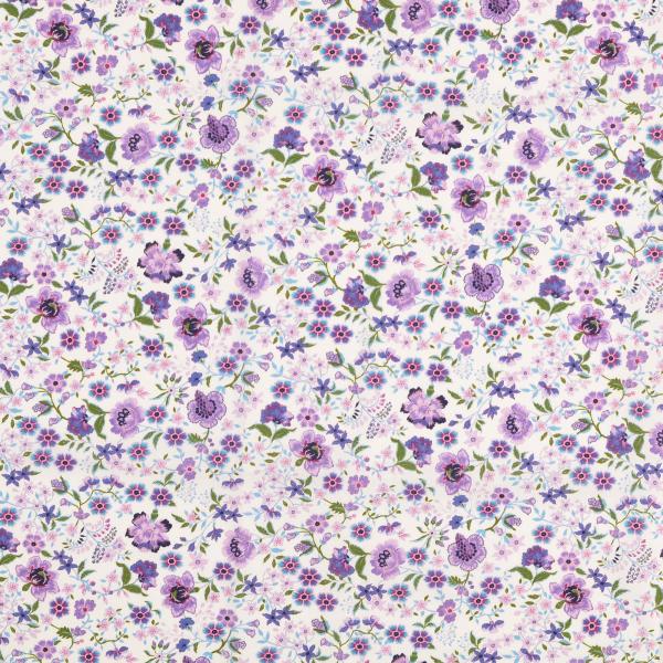Baumwoll Voile mit kleinem blumigen Digitaldruck