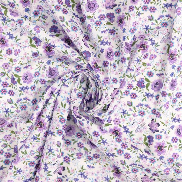 Baumwoll Voile mit kleinem blumigen Digitaldruck