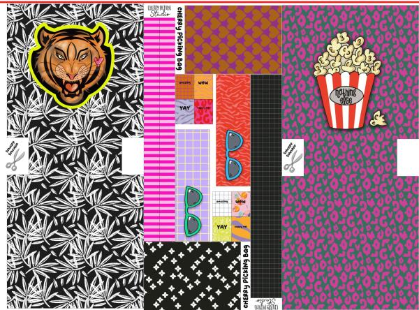Nähset - Taschenset Panele 1 Tiger – Popcorn