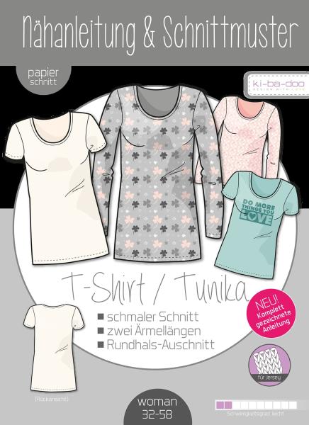 Papierschnittmuster Basic T-Shirt / Tunika von ki-ba-doo